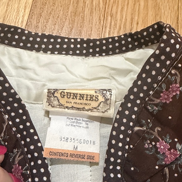 Vintage Jessica's Gunnies Brown Pink Floral Quilted Jacket Sz M - Picture 3 of 13